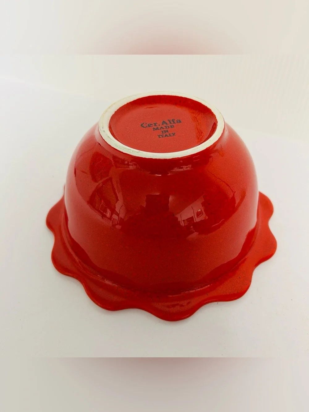 Crate & Barrel Made in Italy 90s 2000s Ceramiche Alfa Set of 6 Dessert Bowls